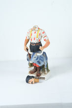Load image into Gallery viewer, Paul Bunyan &amp; Babe the Blue Ox Ceramic Decanter

