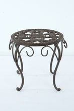 Load image into Gallery viewer, Vintage Ornate Round Cast Iron Plant Stand
