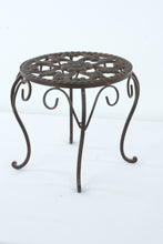 Load image into Gallery viewer, Vintage Ornate Round Cast Iron Plant Stand
