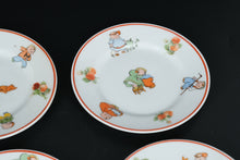 Load image into Gallery viewer, Vintage Rudolstadt Germany Child’s Porcelain Tea Set – 13 Pieces – Strawberry Border with Playful Children
