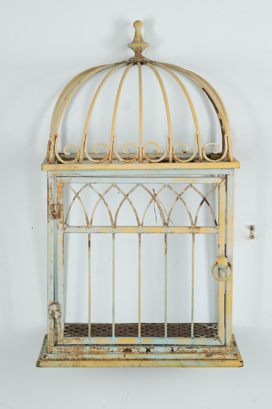 Vintage White Metal Birdcage