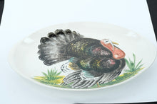 Load image into Gallery viewer, Strut and Serve – Italian Hand-Painted Turkey Platter with Lush Brushstrokes (20.5” Wide)
