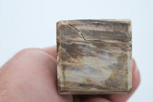 Load image into Gallery viewer, Rustic Earth-Toned Marble Obelisk – 6.5&quot; Tall
