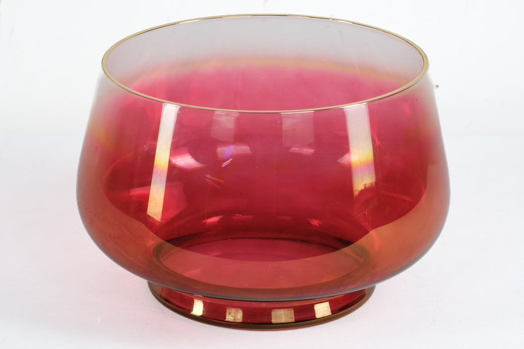 Mid-Century Modern Ombré Red Bowl