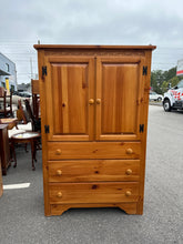 Load image into Gallery viewer, Country Cottage Pine Wardrobe with Three Drawers
