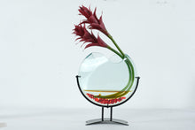 Load image into Gallery viewer, Contemporary Art Glass Vase Heliconia Flower CT Botanical Designs Studio Glass
