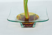 Load image into Gallery viewer, Caithness Botanical Gardens Calla Lily Art Glass Vase Sculpture Square Base
