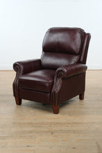Load image into Gallery viewer, Cabernet Leather Recliner with Nailhead Trim
