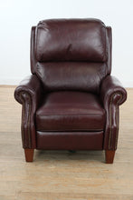 Load image into Gallery viewer, Cabernet Leather Recliner with Nailhead Trim
