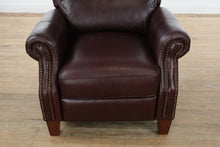 Load image into Gallery viewer, Cabernet Leather Recliner with Nailhead Trim
