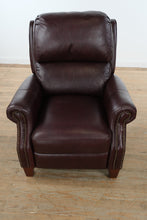 Load image into Gallery viewer, Cabernet Leather Recliner with Nailhead Trim
