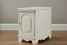 Load image into Gallery viewer, White Washed Oak Side Table with Pull Out Table
