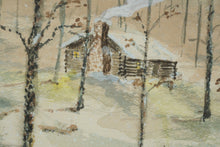 Load image into Gallery viewer, Cabin in The Woods Watercolor - M Gibson 1979
