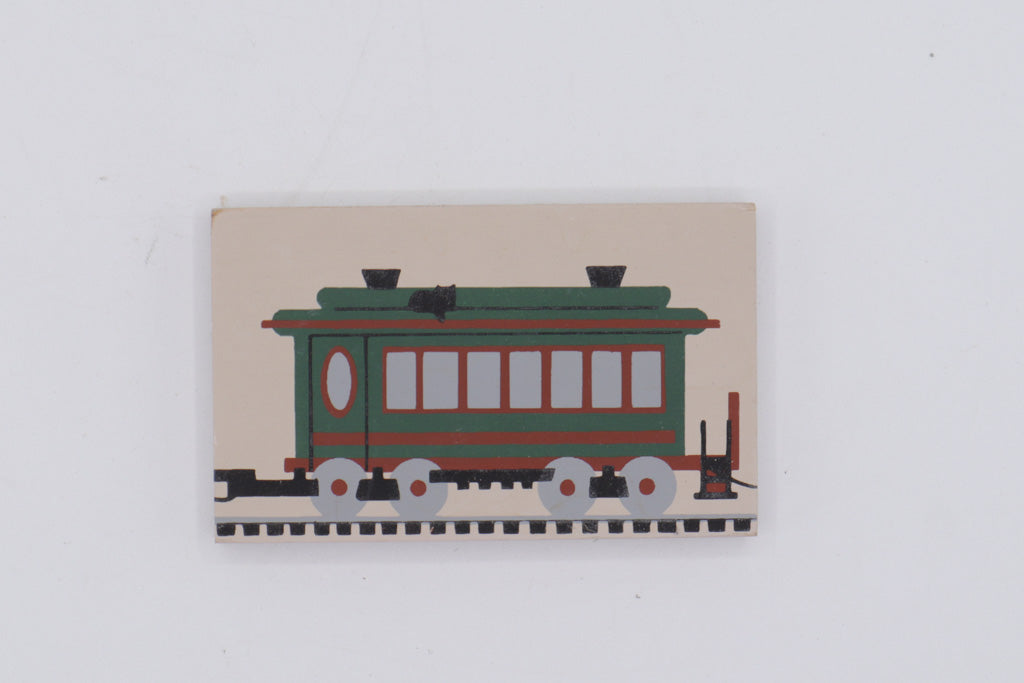 Cat’s Meow Village Wooden Caboose Train Car – Retired Collectible Folk Art