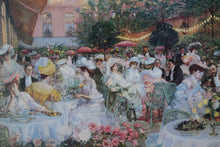 Load image into Gallery viewer, Pierre-Georges Jeanniot Print “Le Dîner à l’Hôtel Ritz, Paris” (1904) – Elegant Belle Époque Scene, 45&quot; x 35&quot;
