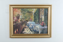 Load image into Gallery viewer, Ivy Inn Framed Wall Art Patio Scene Acrylic Painting Print 32x24
