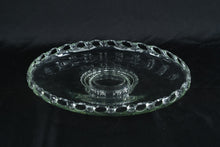 Load image into Gallery viewer, Clear Glass Serving Plate with Openwork Chain Edge 12.5 Inch Round
