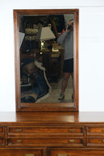 Load image into Gallery viewer, Mid-Century Campaign Style Dresser with Mirror by Huntley for Thomasville
