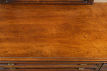 Load image into Gallery viewer, Mid-Century Campaign Style Dresser with Mirror by Huntley for Thomasville
