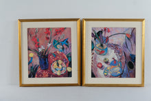 Load image into Gallery viewer, Lynn Hays Lemonade Morning Floral Still Life Art Prints Gold Frames Pair
