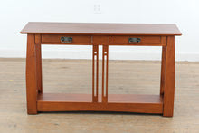 Load image into Gallery viewer, Canal Dover Mission Style Solid Cherry Console Table with Drawers
