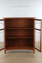 Load image into Gallery viewer, Canal Dover Hill House Solid Cherry Display Cabinet with Leaded Glass Doors
