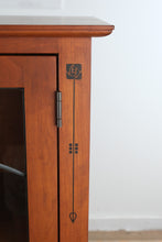 Load image into Gallery viewer, Canal Dover Hill House Solid Cherry Display Cabinet with Leaded Glass Doors
