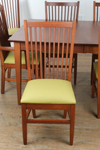 Load image into Gallery viewer, Canal Dover Hill House Amish Cherry Dining Set with 8 Leather Chairs, 2 Leaves and Table Pads
