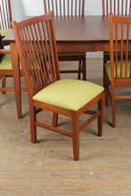 Load image into Gallery viewer, Canal Dover Hill House Amish Cherry Dining Set with 8 Leather Chairs, 2 Leaves and Table Pads
