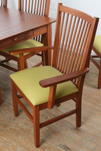 Load image into Gallery viewer, Canal Dover Hill House Amish Cherry Dining Set with 8 Leather Chairs, 2 Leaves and Table Pads
