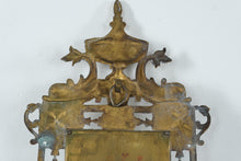 Load image into Gallery viewer, Pair Antique French Chinoiserie Brass Wall Sconces Mirrors Cloisonne Enamel
