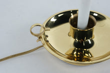 Load image into Gallery viewer, Electric Brass Candle Lamp – Chamberstick Style Accent Light
