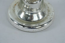 Load image into Gallery viewer, Tall Silver Mercury Glass Style Candlestick Holder with LED Candle
