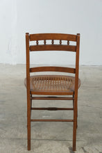 Load image into Gallery viewer, Antique Victorian Cane Seat Side Chair with Turned Legs and Spindle Back
