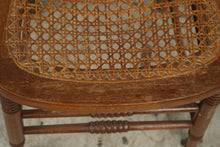 Load image into Gallery viewer, Antique Victorian Cane Seat Side Chair with Turned Legs and Spindle Back
