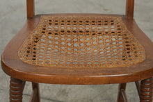 Load image into Gallery viewer, Antique Victorian Cane Seat Side Chair with Turned Legs and Spindle Back
