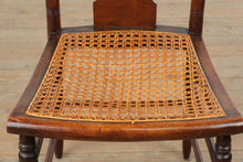 Load image into Gallery viewer, Antique Wood Cane Seat Side Chair with Shaped Crest Rail and Splat
