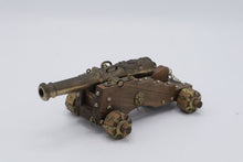 Load image into Gallery viewer, Miniature Decorative Cannon Model – Brass Barrel with Wooden Carriage (Vintage-Style Display Piece)
