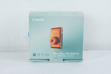 Load image into Gallery viewer, Canon PowerShot SD1400 IS Digital ELPH Orange 14MP Camera Box Tested Working
