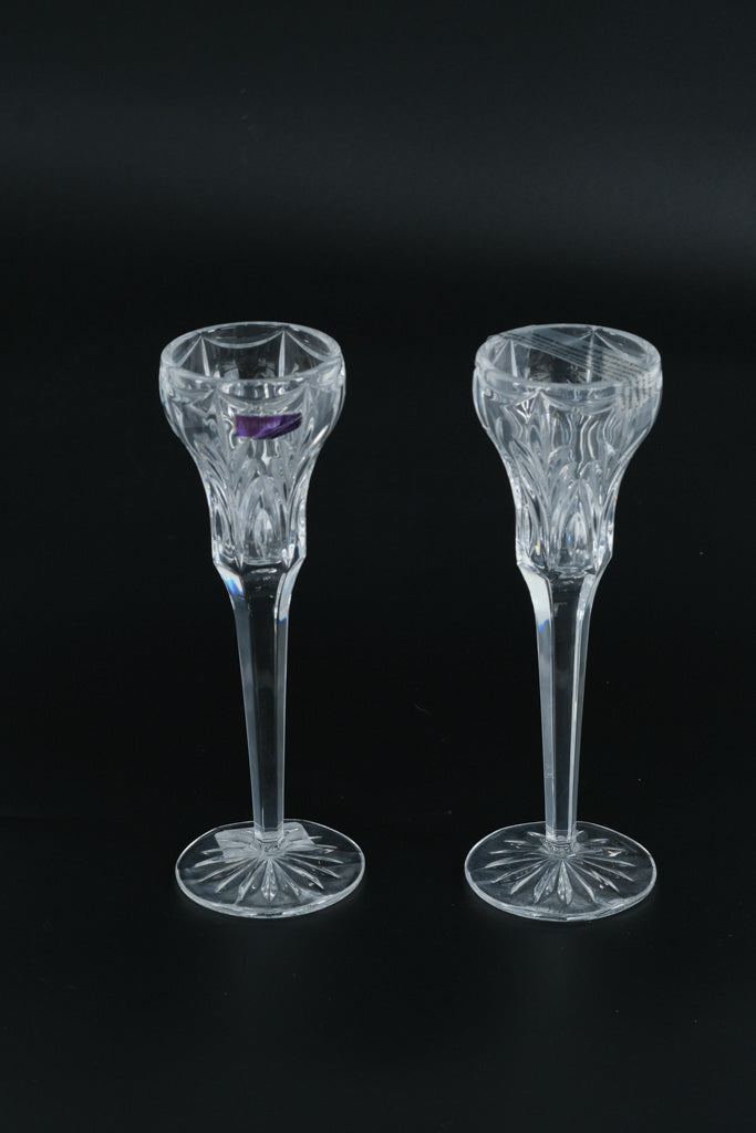 Marquis by Waterford “Canterbury” Crystal Candlestick Pair – Made in Germany – Original Box