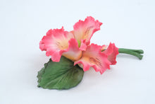 Load image into Gallery viewer, Vintage Capodimonte Italian Porcelain Pink Orchid Flower Spray 7 Inch
