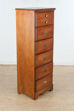 Load image into Gallery viewer, Carolina Furniture Cherry Lingerie Chest Tall Narrow Chest of Drawers

