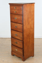 Load image into Gallery viewer, Carolina Furniture Cherry Lingerie Chest Tall Narrow Chest of Drawers
