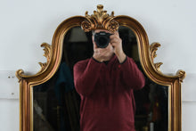 Load image into Gallery viewer, Carolina Mirror Gilt Wood Wall Mirror – Ornate Traditional Scroll Design, 20” x 41”
