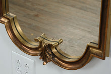 Load image into Gallery viewer, Carolina Mirror Gilt Wood Wall Mirror – Ornate Traditional Scroll Design, 20” x 41”
