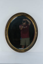 Load image into Gallery viewer, Carolina Mirror Company Oval Beveled Wall Mirror Floral Gold Bronze 33 Inch
