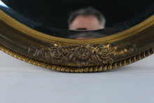 Load image into Gallery viewer, Carolina Mirror Company Oval Beveled Wall Mirror Floral Gold Bronze 33 Inch
