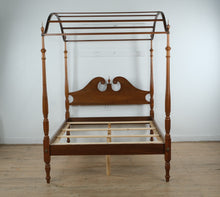 Load image into Gallery viewer, Caroline Paige Solid Wood Full Size Canopy Poster Bed with Arched Crown
