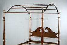 Load image into Gallery viewer, Caroline Paige Solid Wood Full Size Canopy Poster Bed with Arched Crown
