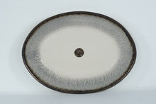 Load image into Gallery viewer, Fitz &amp; Floyd “Carrington” Large Oval Serving Platter – Embossed Leaf Border – 17.5" x 13"
